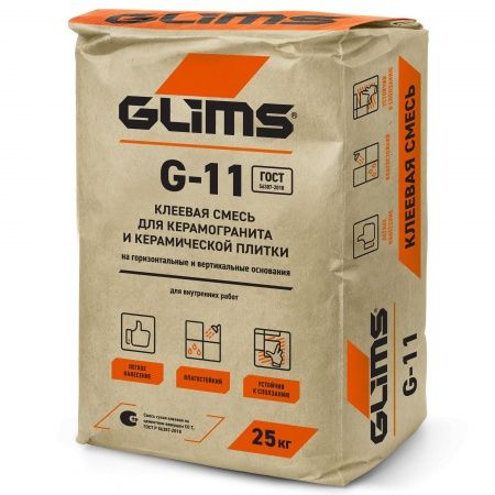 Клей для плитки Глимс G-11 25 кг