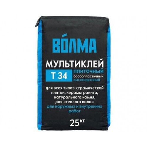 Клей для плитки цементный Волма Мультиклей 25 кг