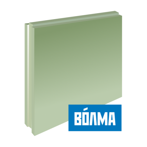 Плита гипсовая пазогребневая Волма полнотелая влагостойкая  667x500x80 мм