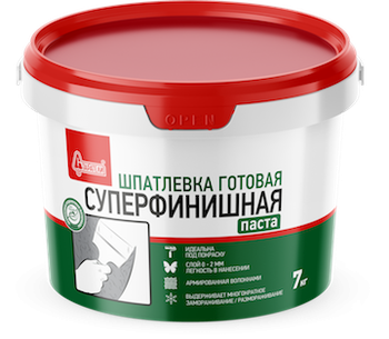 Шпаклевка готовая Суперфинишная паста Старатели 7 кг